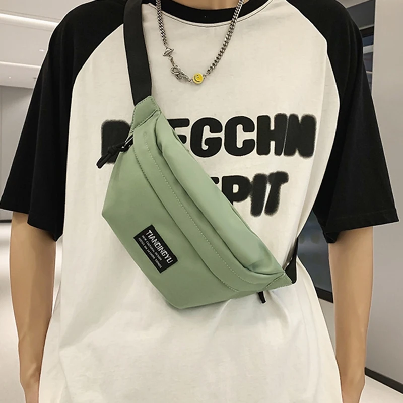 Модни поясная чанта Унисекс, градинска поясная чанта в стил хип-хоп, нагрудная чанта, високо качество на найлонови чанти за рамо, дизайнерска дамска чанта през рамо
