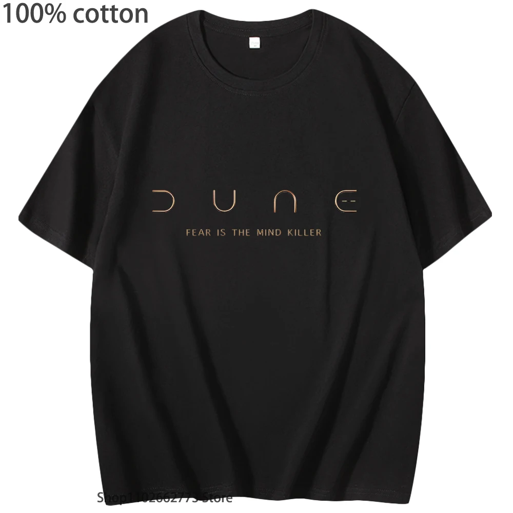 Мъжка тениска D-Dune Movie Graphic Тениски, Дамски Модни и Ежедневни Тениска от 100% Памук, Мъжки Ризи С къс ръкав, Мъжки дрехи harajuku