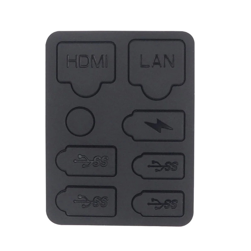 Набор от пылезащитных заглушек за игралната конзола от 8 теми, комплекти от силиконови пылезащитных заглушек, комплект пылезащитных заглушек за PS5, осигуряваща чистота и защита на вашето устройство.