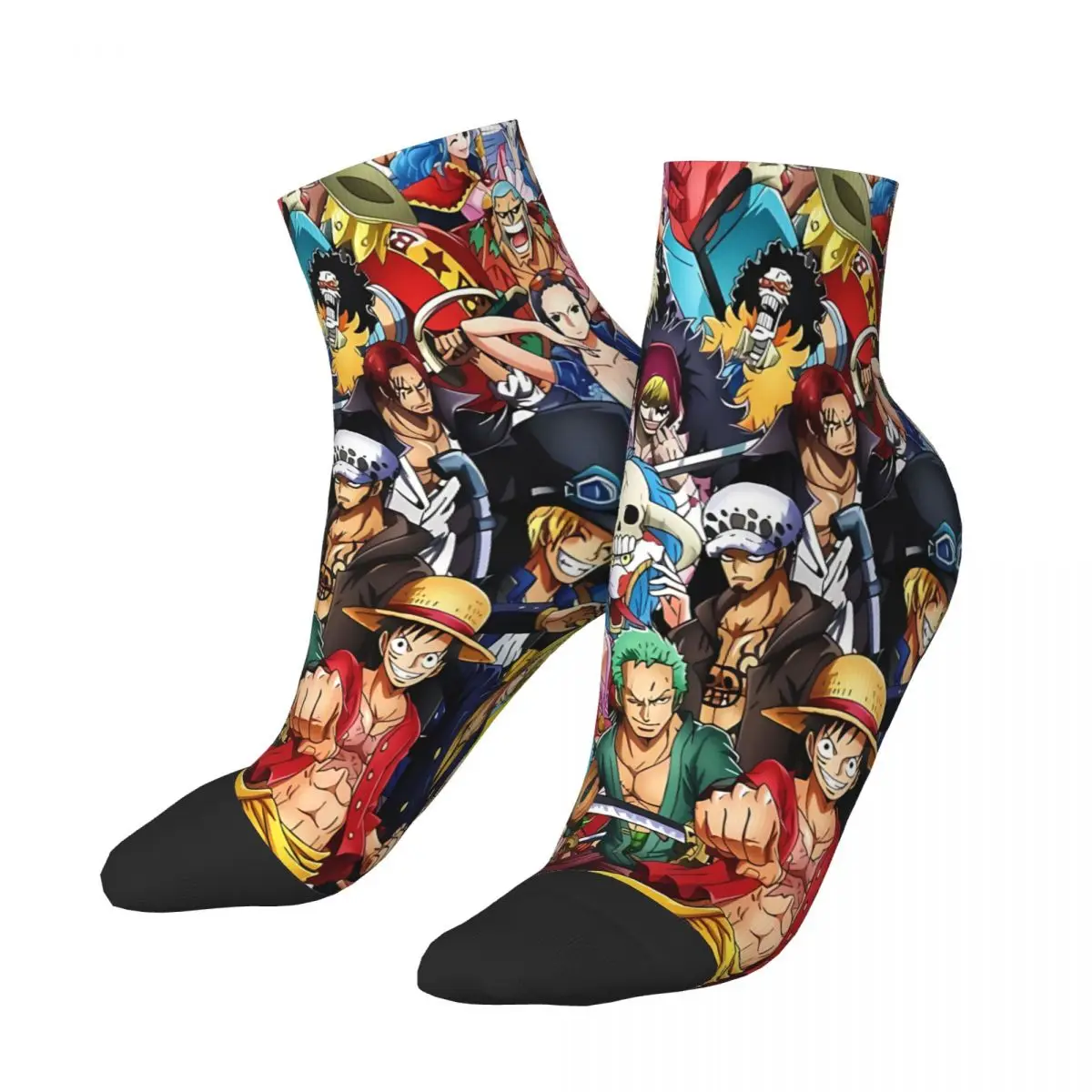 Най-добрите чорапи за всички герои аниме One Piece Monkey D. Luffy Мъжки И Дамски Пролетни Чорапи в стил хип-хоп