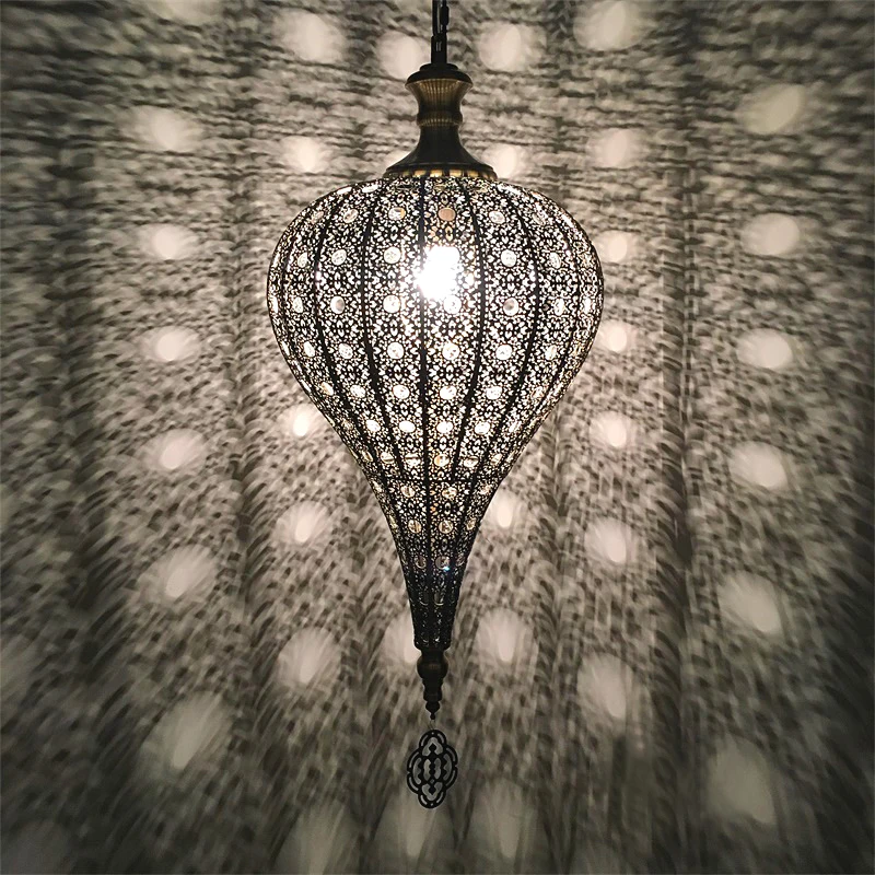 Окачен лампа в стила на югоизточна Азия, Мароканска лампа, трапезария за турски Азия, магазин за платове, украса на Ресторант