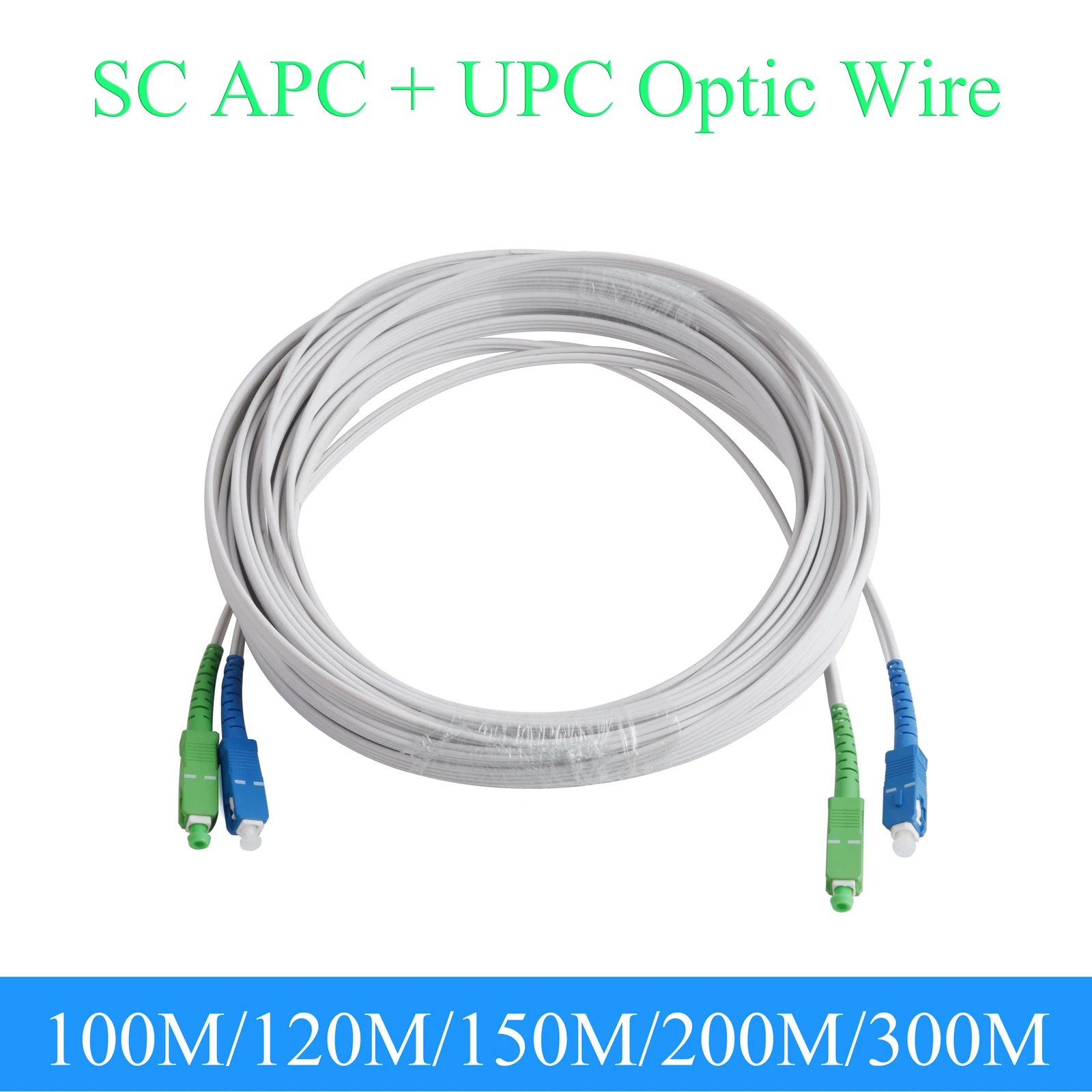 Оптичен Разклонител SC UPC + APC UPC + APC Однорежимный 2-Жилен Вътрешен Кожена тел 100 М/120 M/150 M/200 М/300 М оптичен кабел