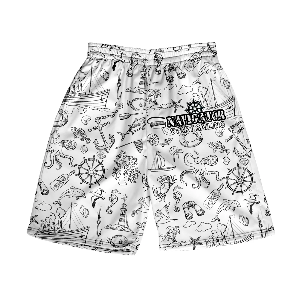 Плажни къси панталони Мъжки и дамски дрехи, 3D дигитален печат ежедневни панталони Моден тренд чифт панталони 17
