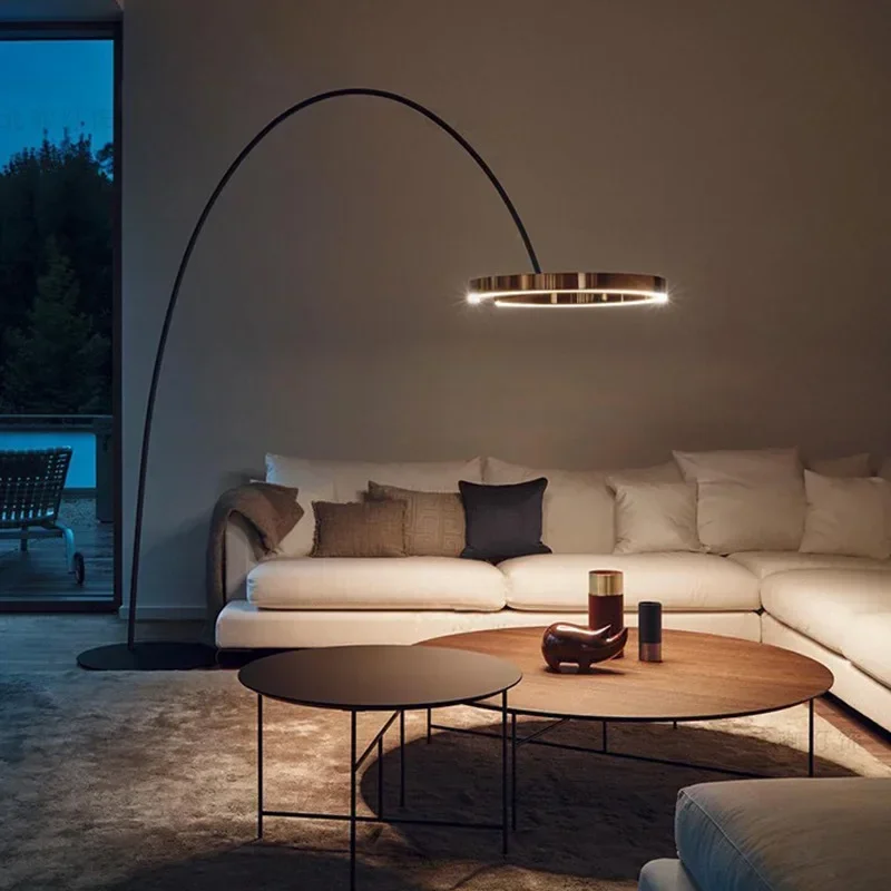 Под лампа Nordic Circle за риболов, модерни led художествени осветителни тела от ковано желязо за хола, спални, мека мебел, дома, настолна лампа.