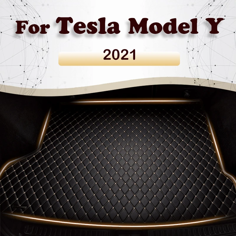 Подложка в багажника на колата за Tesla Model Y 2021 Потребителски автомобилни аксесоари за декорация на интериор на автомобил