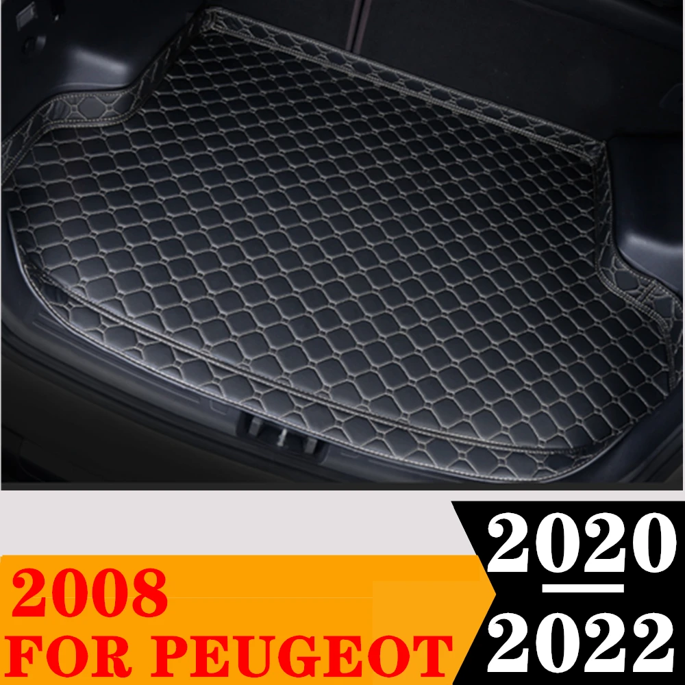 Подложка за багажник на кола с високо борда за Peugeot 2008 година на издаване 2021 2022 2020 Заден багажник, багажная панел, килим за задното товарно подложка, защитен калъф