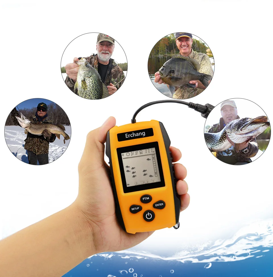 Преносим 100 м Кабелен Здрава Sonar Sensor LCD Глубиномер Сонар Fish Finder Принадлежности За Риболов Риболов TL88E