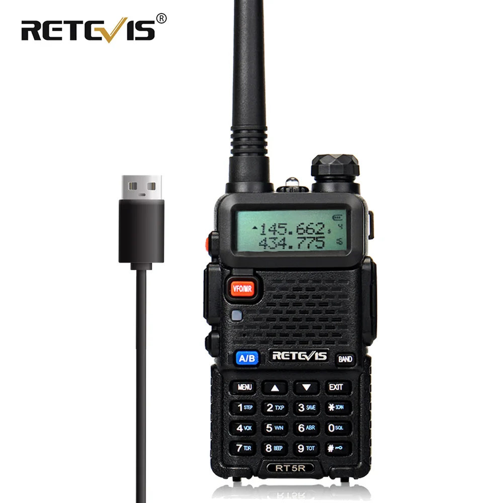 Преносима Радиостанция Retevis Professional Long Range 5W VHF UHF с USB Зарядно устройство Ham Радио за Лов Quansheng Baofeng UV 5R