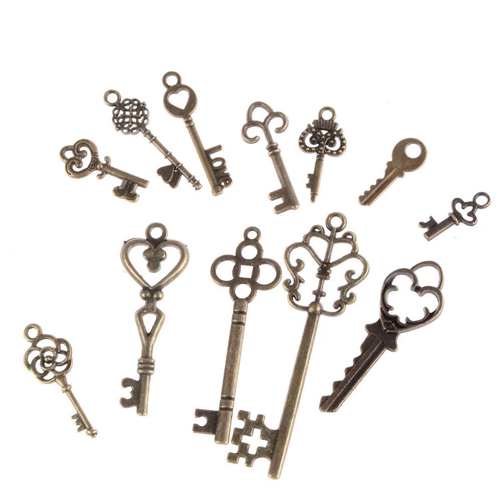 Реколта окачване Смесени ключове Окачване от античен бронз Ключодържатели за ключове са Подходящи за браслетам и ожерельям Производство на бижута, изработени от метал със собствените си ръце