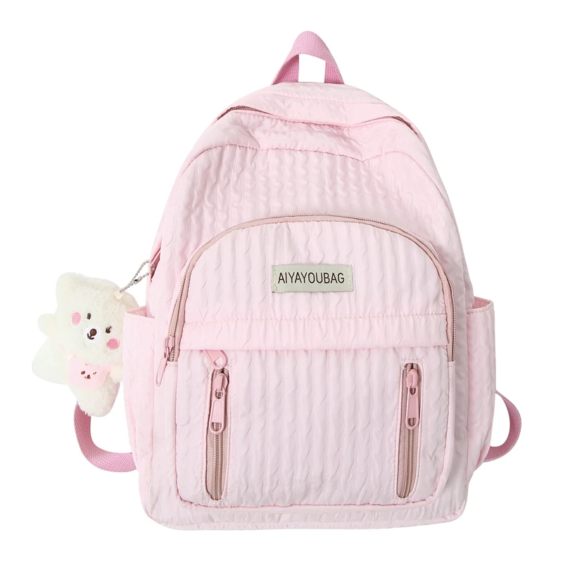 Свежи ученически чанти за момичета, красиви раници, Япония и Корея, малки чанти и калъфи за книги, модерни розови найлонови чанти