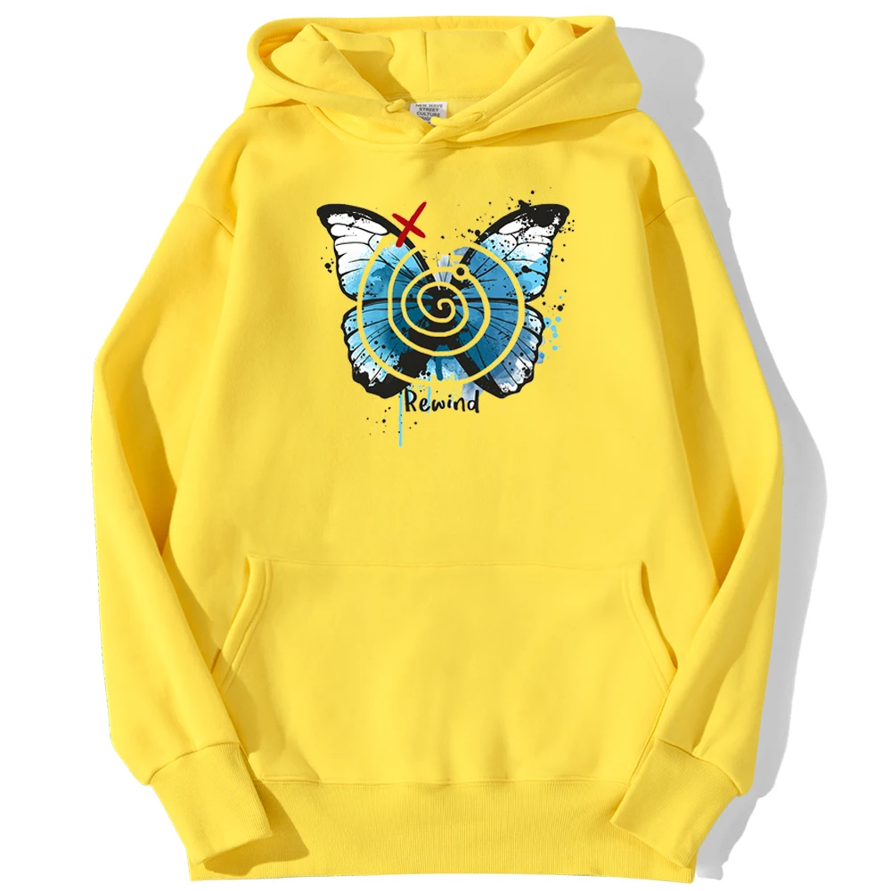 сладък Мъжки пуловер с пеперуда-перемоткой, Есенна мода, Ежедневни блузи, Руното топло hoody, hoody с качулка, градинска облекло в стил хип-хоп Харадзюку