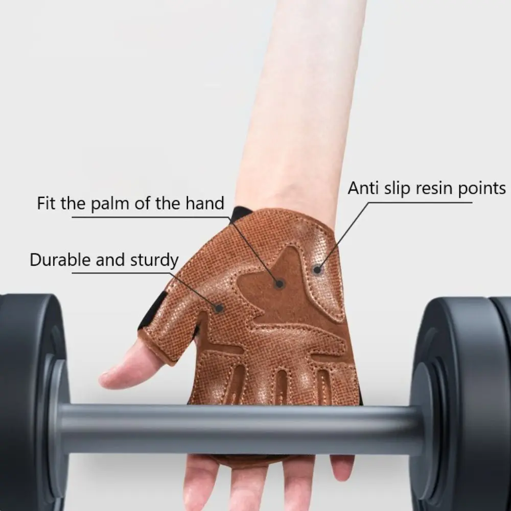Спортни ръкавици от телешка кожа, Износостойкая Лека подплата за защита на дланите, мини вентилирани ръкавици за тежка атлетика