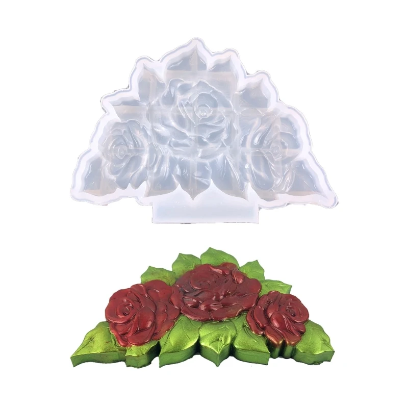 Стенни форма от силиконовата смола, Голяма висулка във формата на цвете, роза, Епоксидни форма за леене, Украса на стените, хол, градина, форма за diy