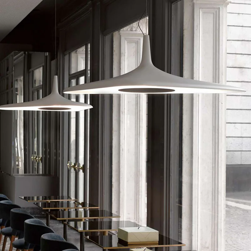 Съвременни творчески прости ресторант led висящи лампи Nordic неправилна форма, черната лампа от смола, Хол, спалня, бар, кафене, окачена лампа