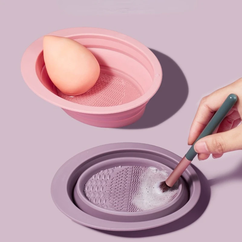 Яйце за грим Силиконовата Сгъваема Пискюл за грим за Пречистване на Фурна Инструмент за измиване на Чашата Почистващо средство за сушене на Рамка за сушене на